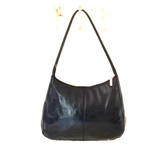 Vintage "Hobo" Black Leather Shoulder Bag